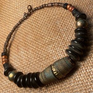 Lulu-B Black and Gold Statement Necklace